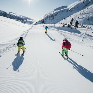 Familie bei Abfahrt im Funslope auf der Turracher Höhe