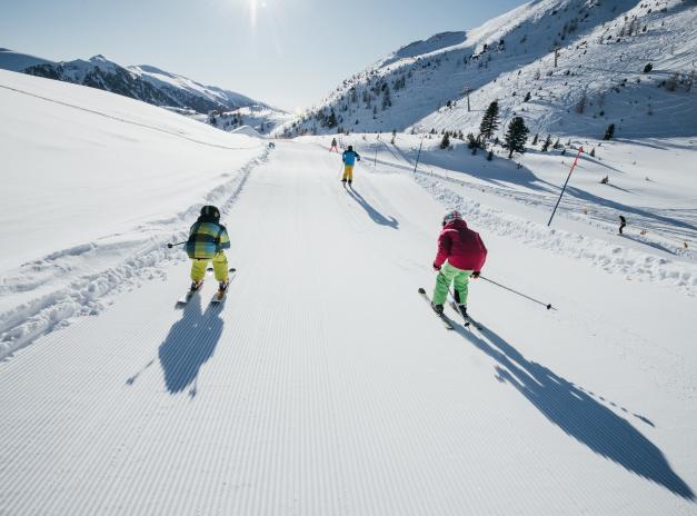 Familie bei Abfahrt im Funslope auf der Turracher Höhe Funslope