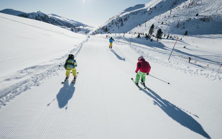 Familie bei Abfahrt im Funslope auf der Turracher Höhe